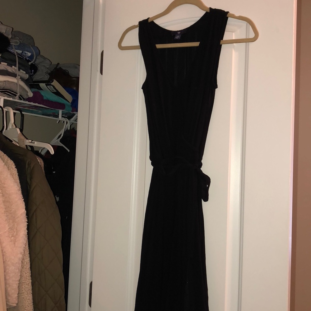 Black midi dress with tie!